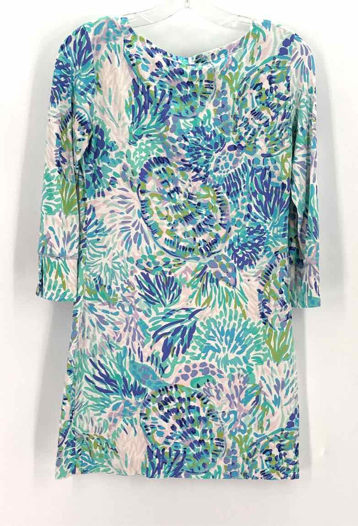 Size S Lilly Pulitzer Teal Cotton Dress