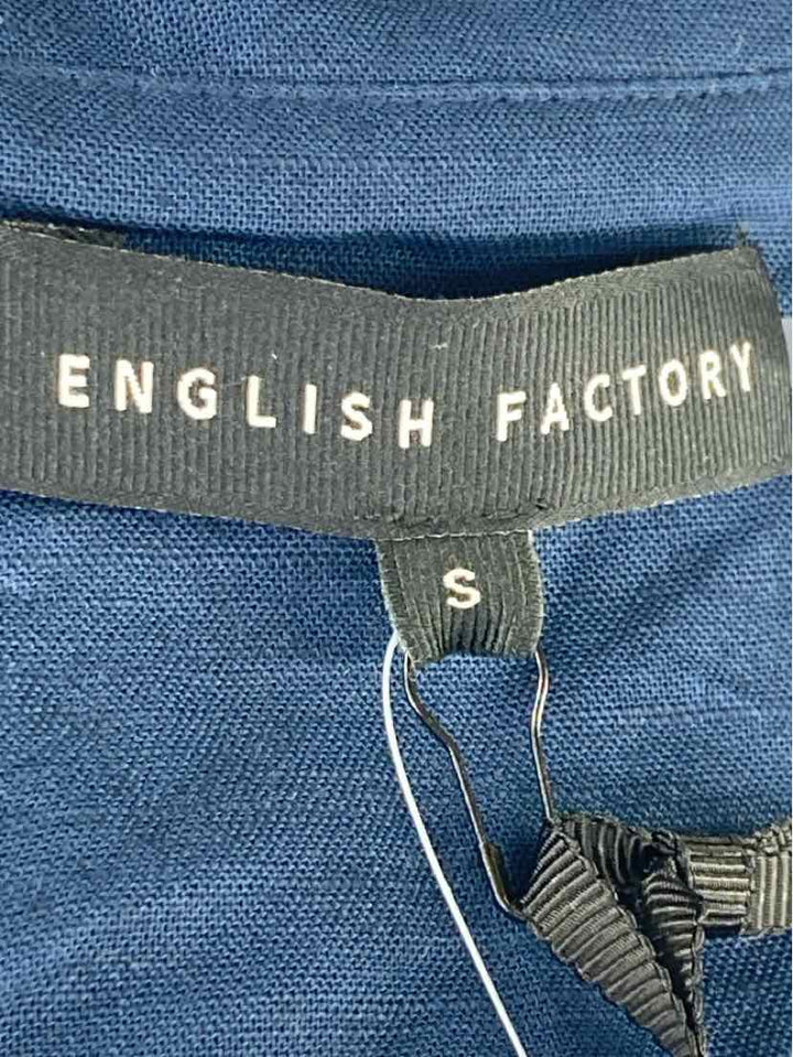 Size S ENGLISH FACTORY Navy Dress