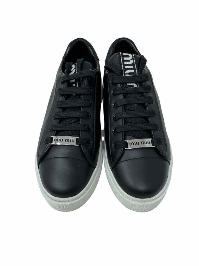 Shoe Size 37.5 MIU MIU Black Sneakers