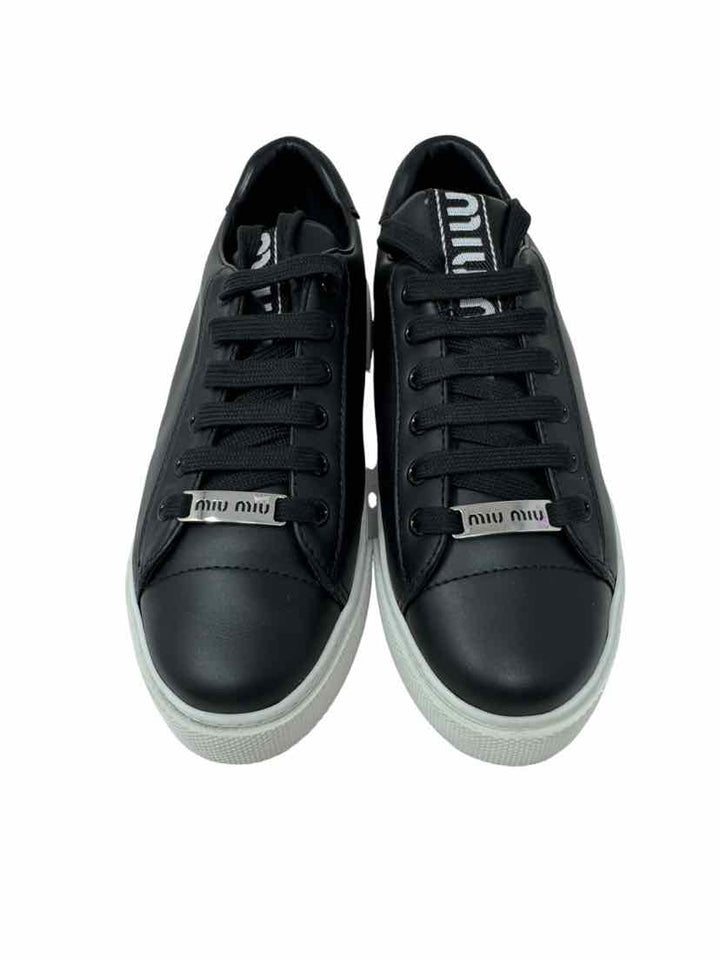 Shoe Size 37.5 MIU MIU Black Sneakers
