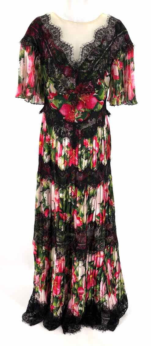 Size 14 TADASHI SHOJI Multi-Color Lace Dress