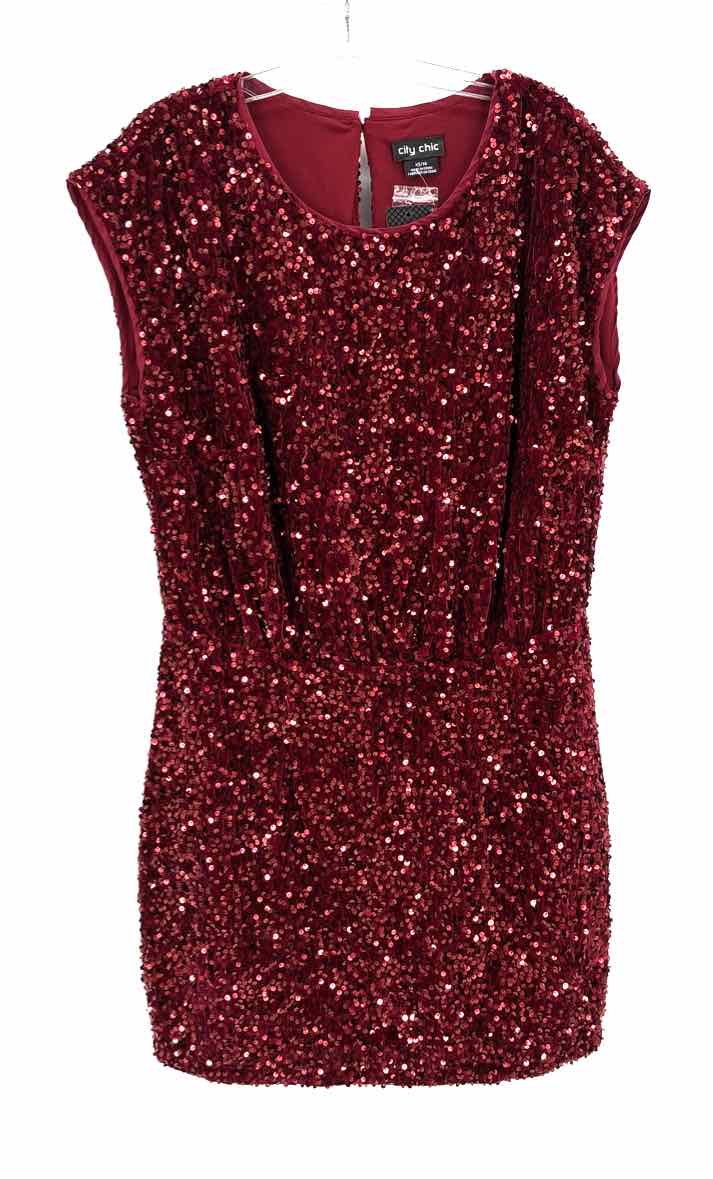 Size 14 CITY CHIC Burgundy PROM