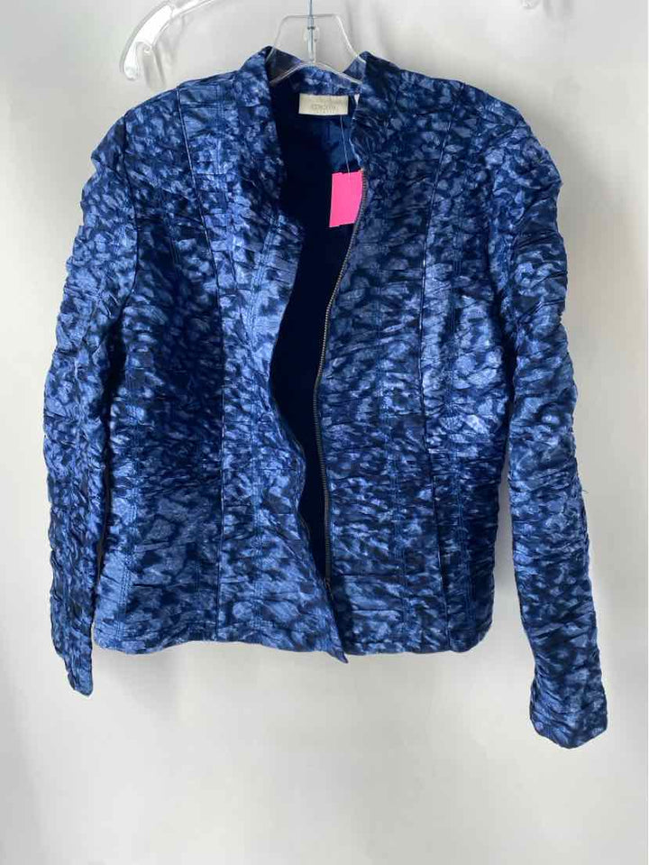 Size L Chico's Blue Print Jacket