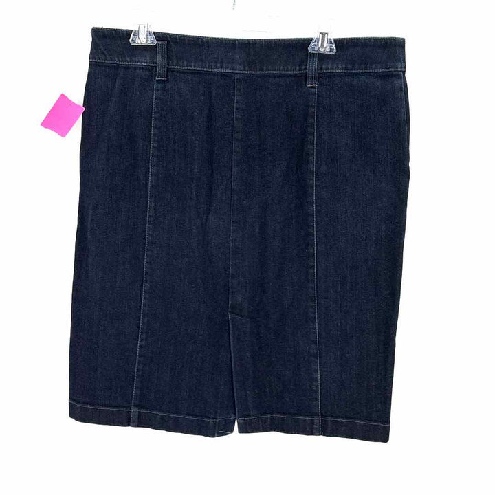 Size 12 Ann Taylor Navy Denier Skirt