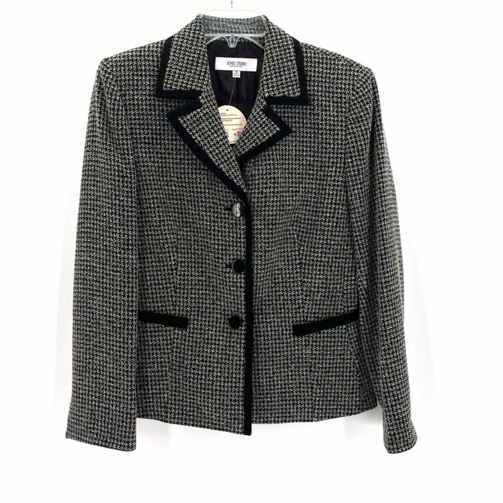 Size 10 Jones New York Black Tweed Blazer
