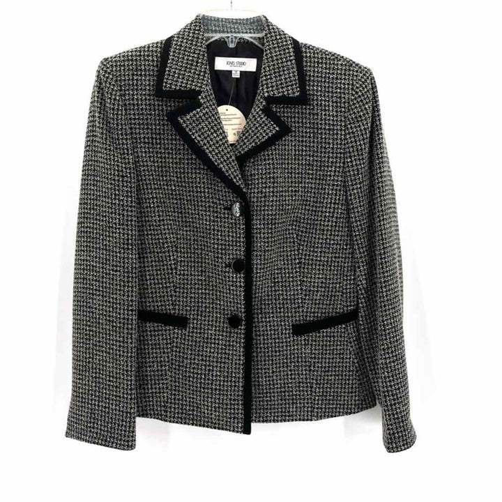 Size 10 Jones New York Black Tweed Blazer