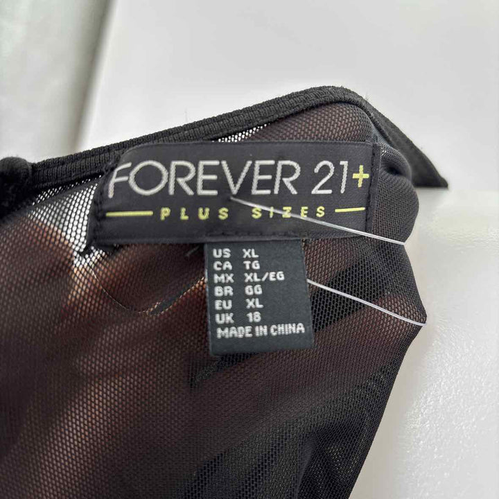 Size XL Forever 21 Black Mesh Sequined Dress