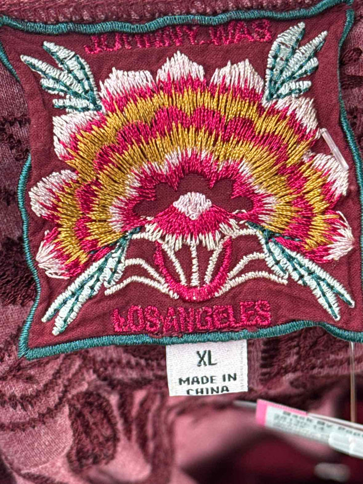 Size XL Johnny Was Burgundy Dress