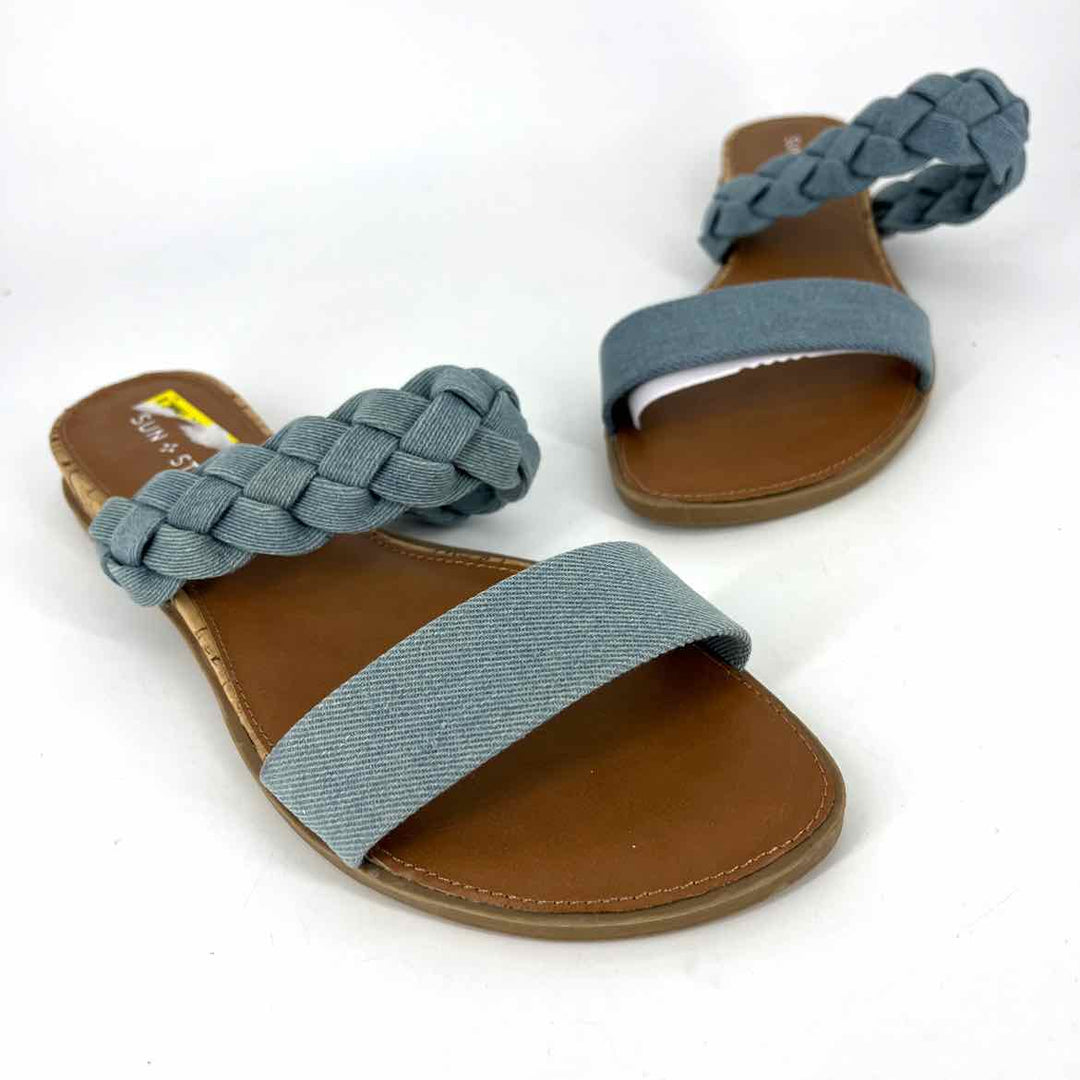 Shoe Size 9 Blue Denim Sandals