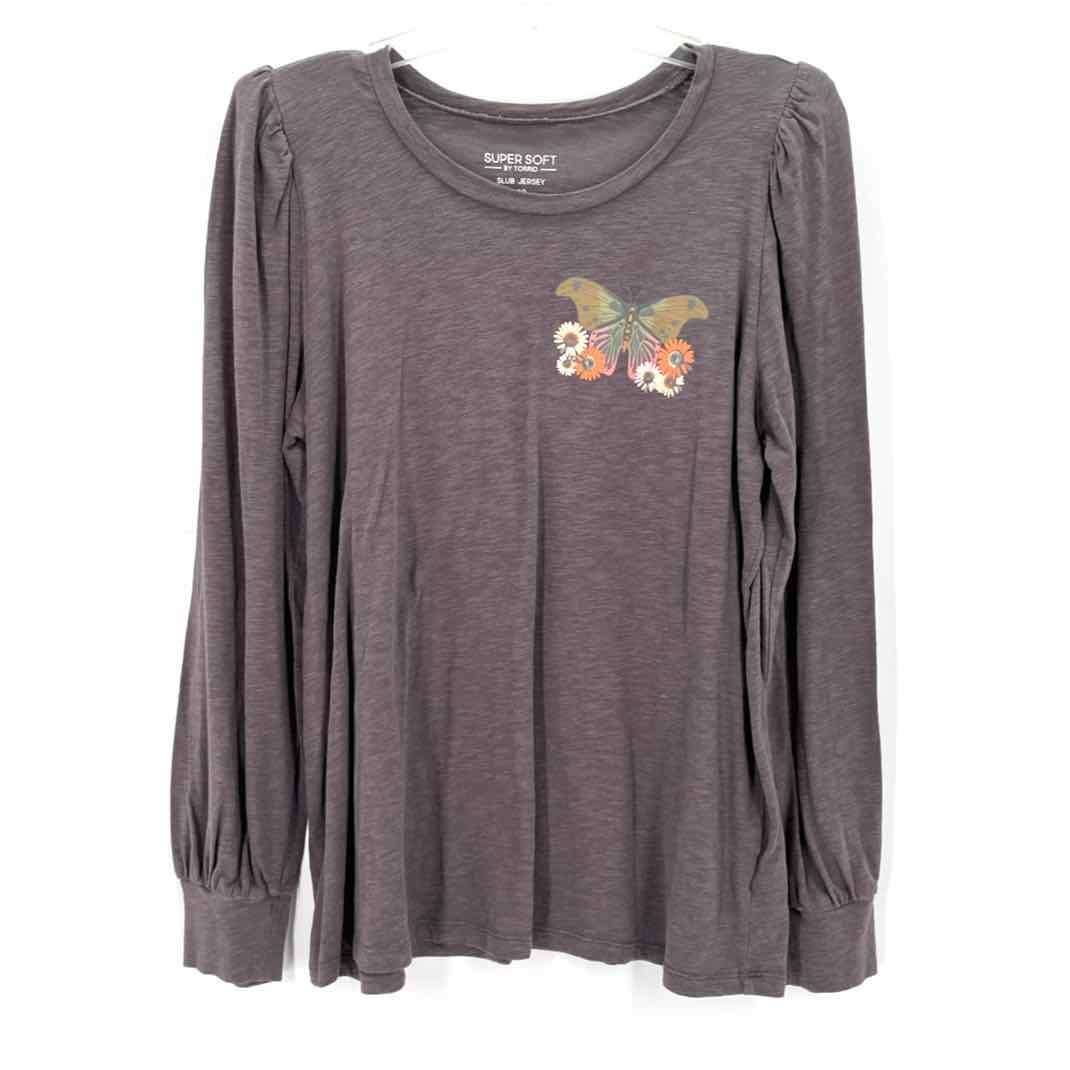 Size 00 Torrid Charcoal Shirt