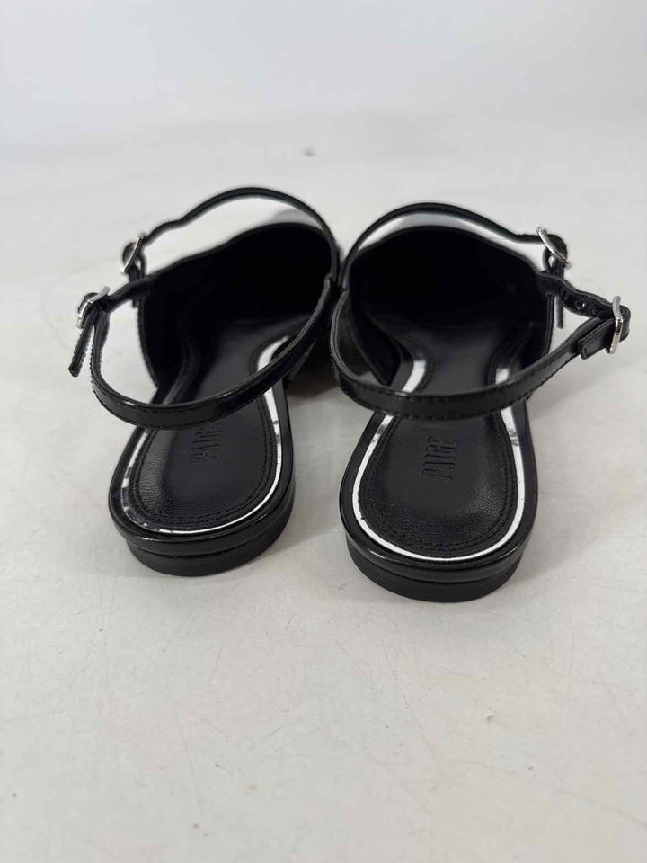 Shoe Size 7 PAIGE Black Leather Flats