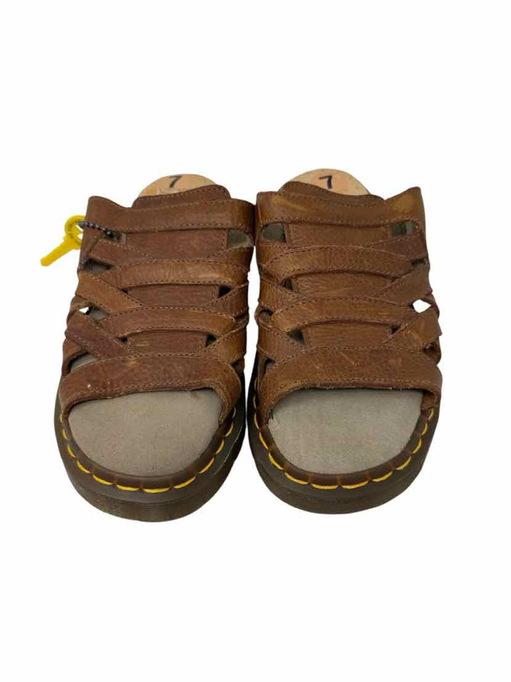 Shoe Size 7 DOC MARTENS Tan Leather Sandals