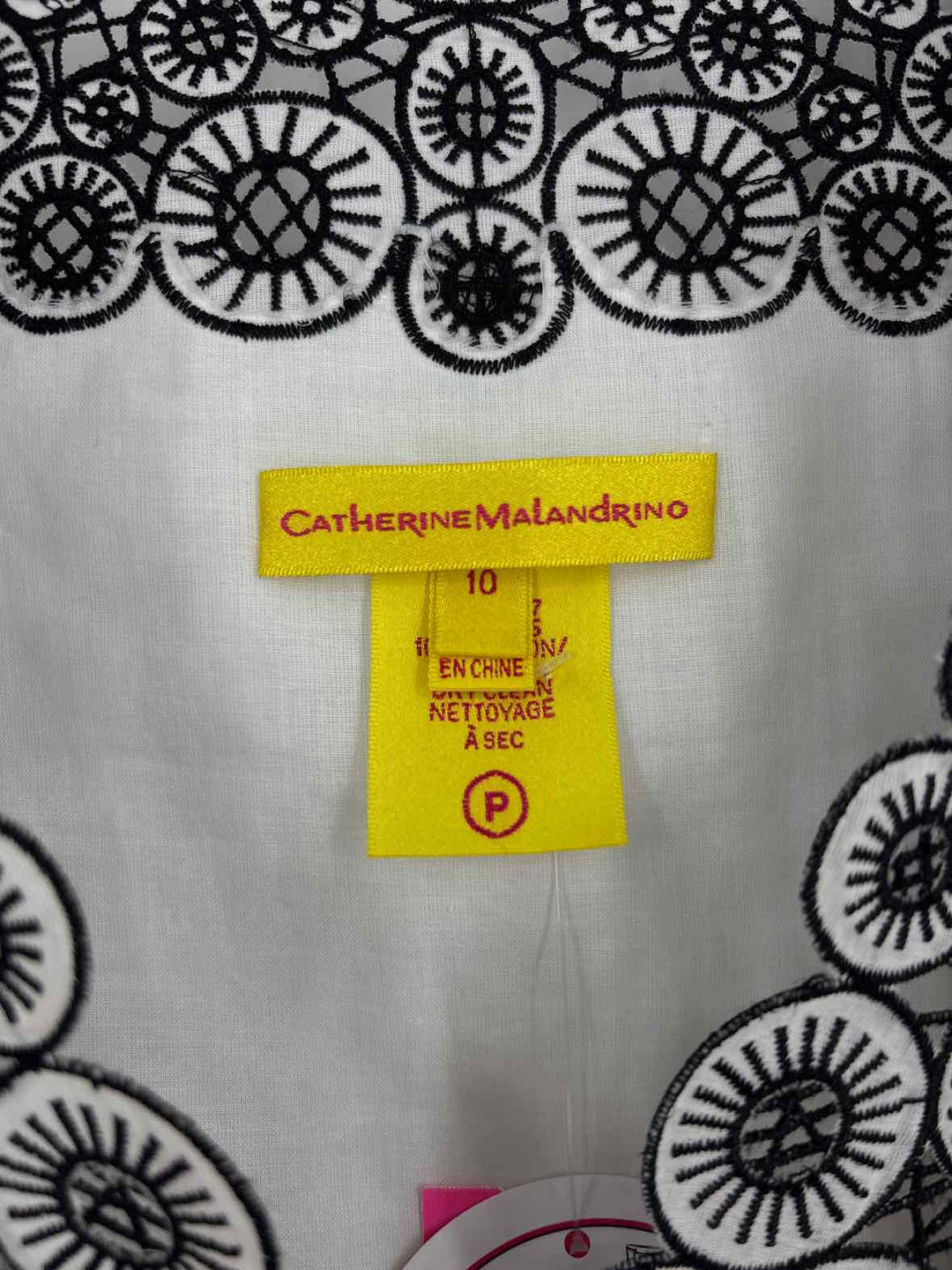 Size 10 CATHERINE MALANDRINO White Shirt