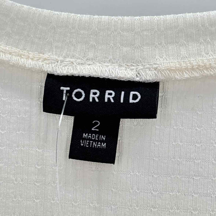 Size 2X Torrid Cream Shirt