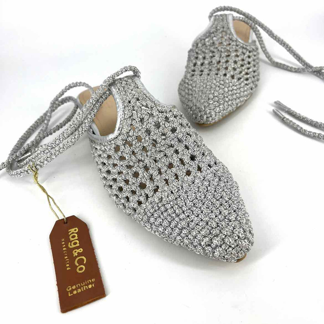 Shoe Size 10 Target Silver Flats