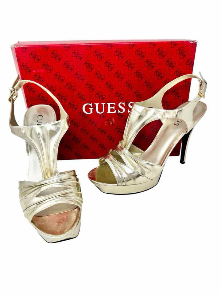 Shoe Size 9 GUESS Gold Sandals