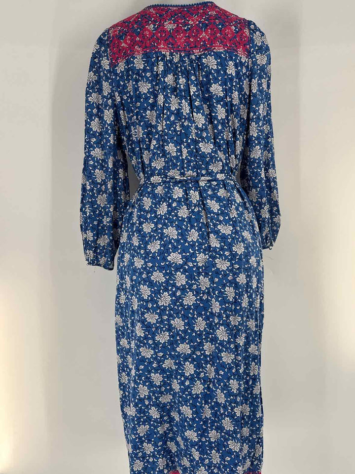 Size M J Crew Blue Print Dress