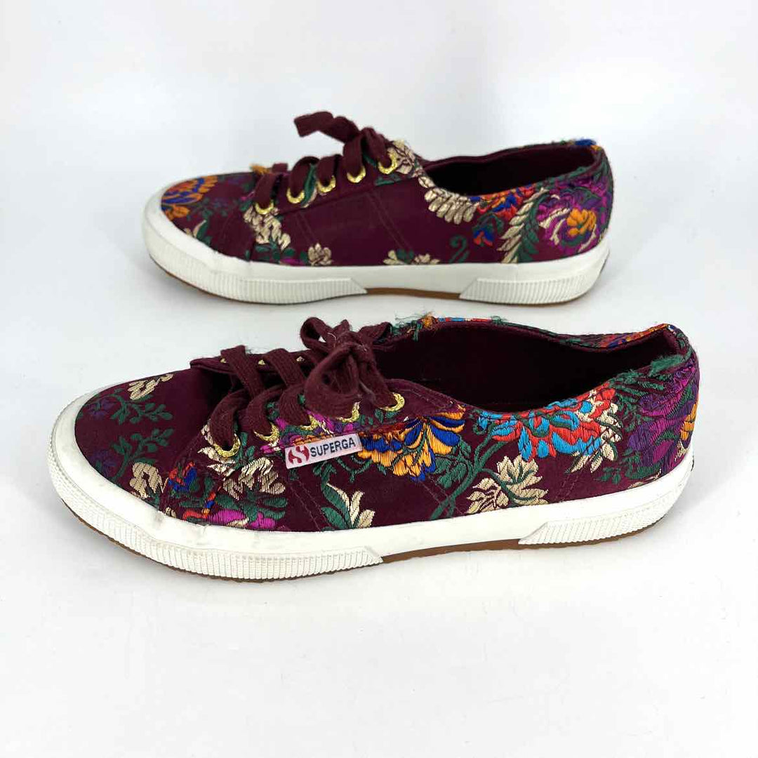 Shoe Size 7.5 SUPER GA Burgundy Sneakers