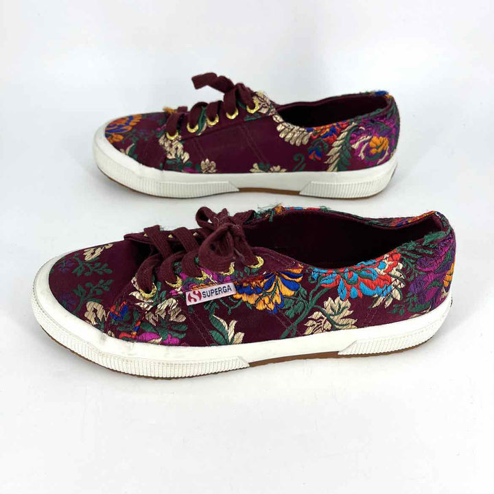 Shoe Size 7.5 SUPER GA Burgundy Sneakers