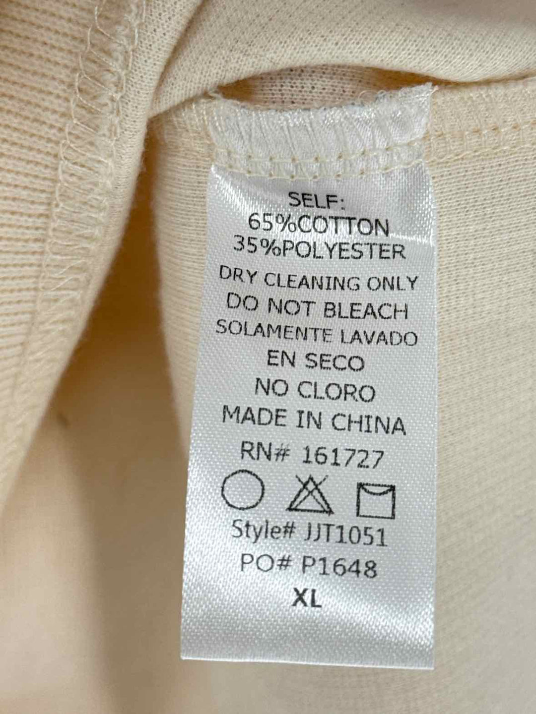 Size XL Ivory Shirt