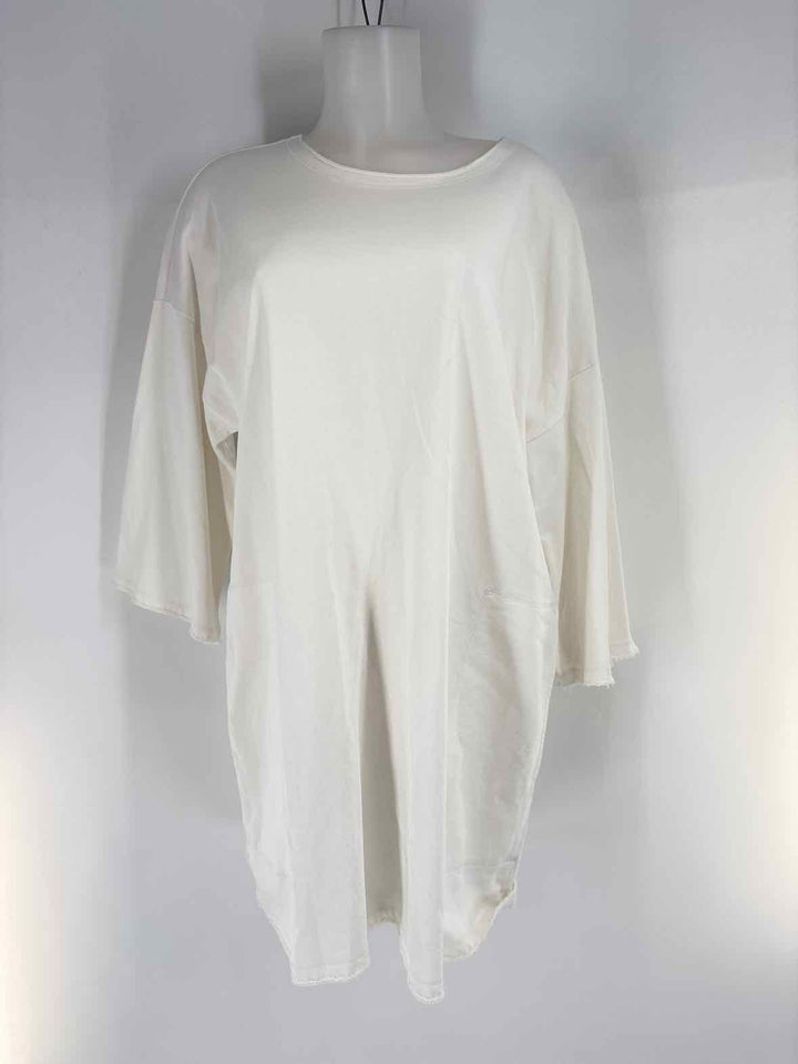 Size L Eileen Fisher White Cotton Dress