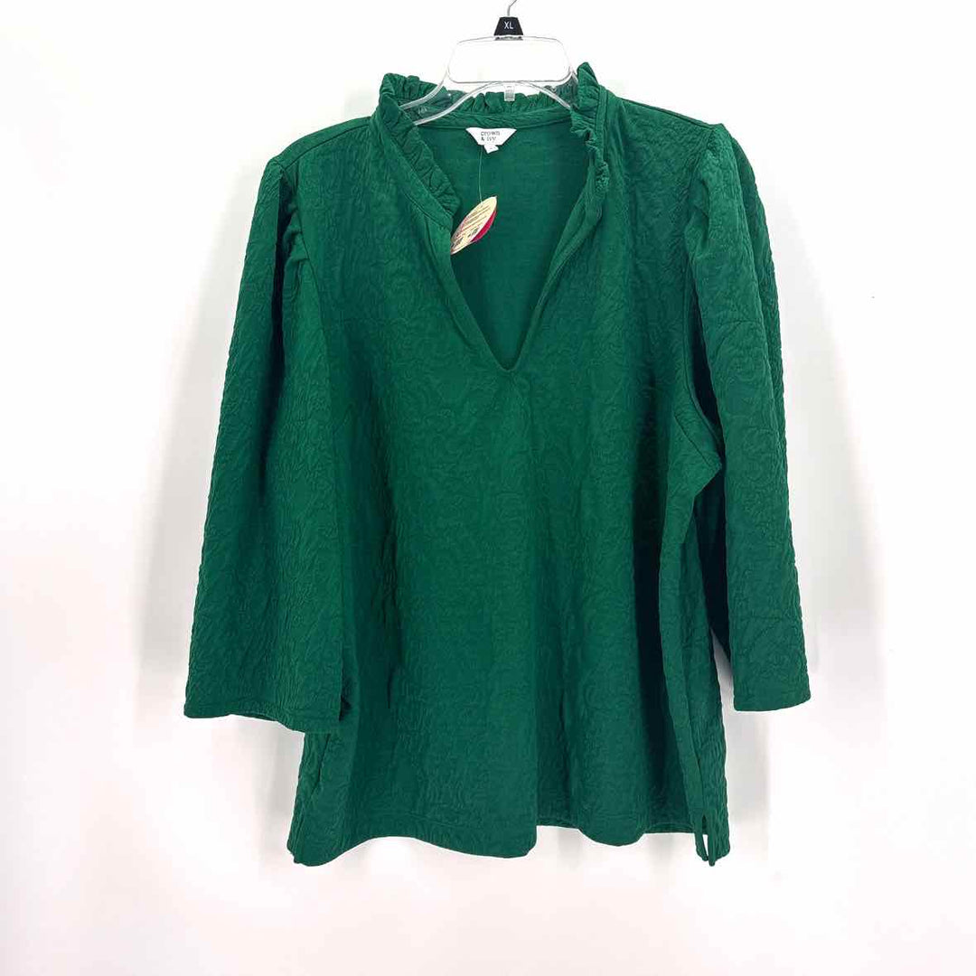 Size XXL CROWN &amp; IVY Green Shirt