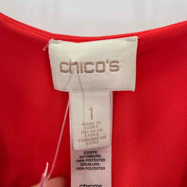 Size M Chico's Red Crepe Jacket