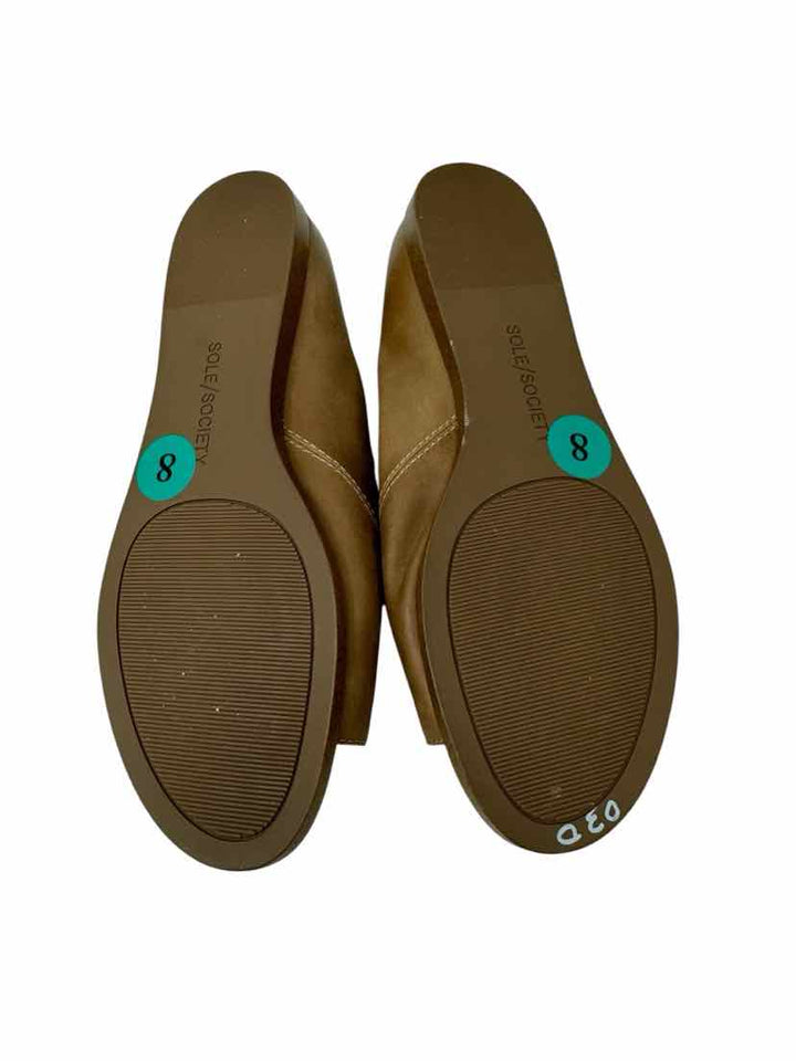 Shoe Size 8 SOLE SOCIETY Tan Leather Flats