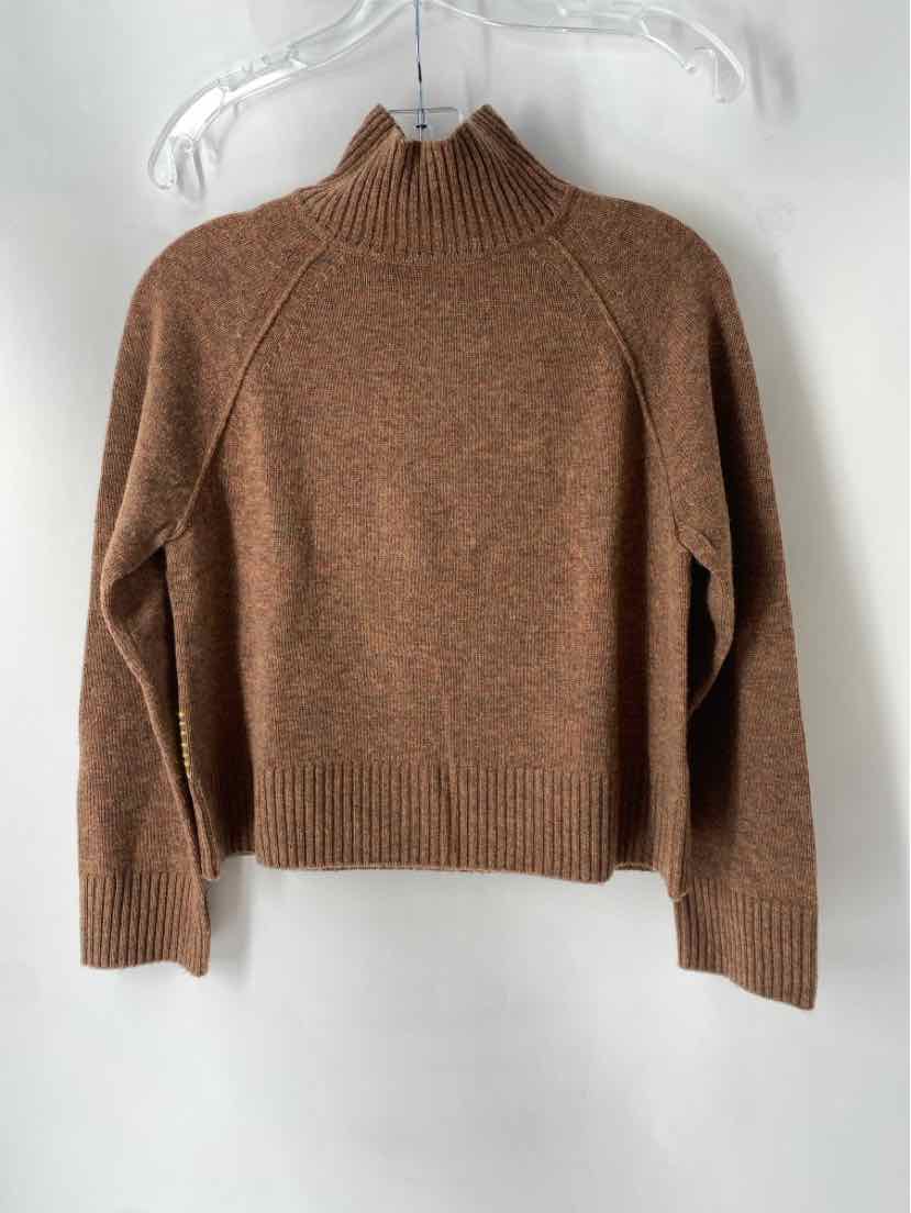 Size XS LILLA P Brown Knit Sweater