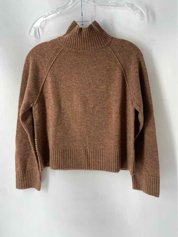 Size XS LILLA P Brown Knit Sweater