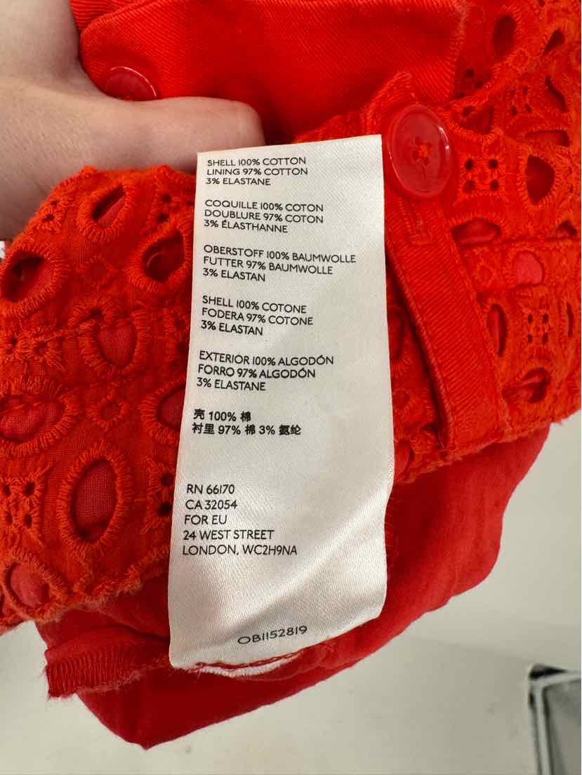 Size 0 Anthropologie Red Lace Skirt