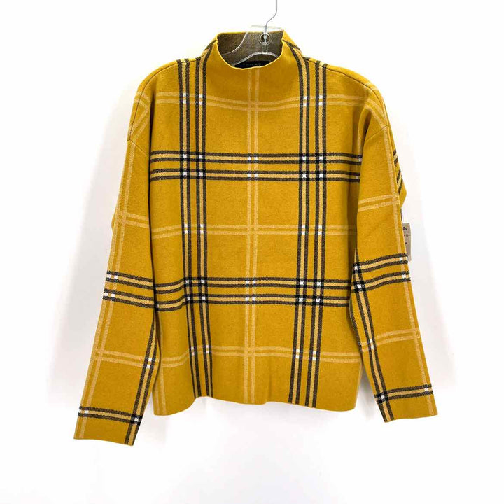 Size L TAHARI Yellow Knit Sweater