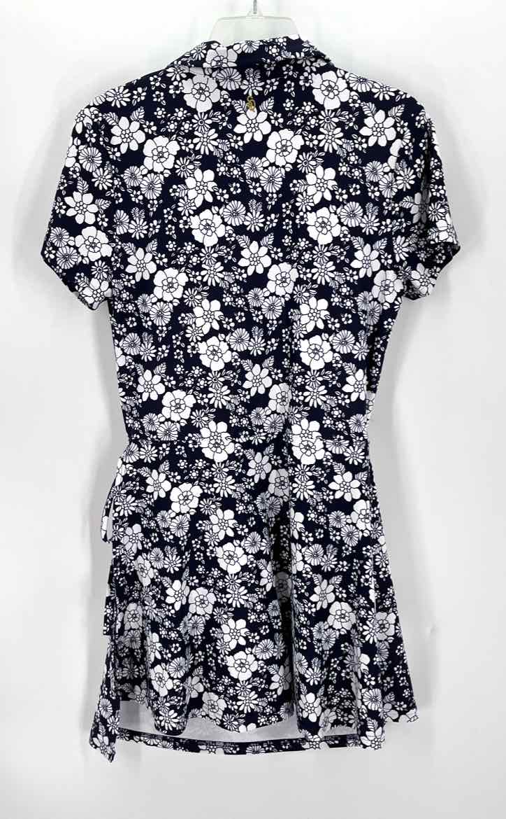 Size L Navy Print Dress