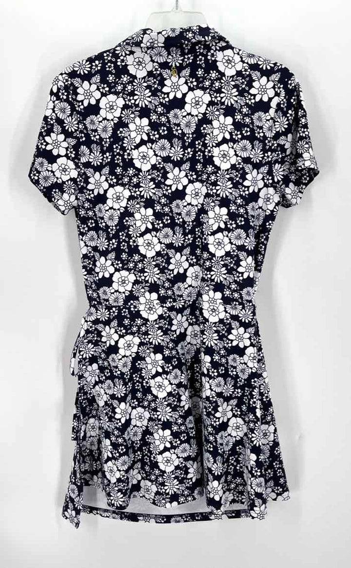 Size L Navy Print Dress