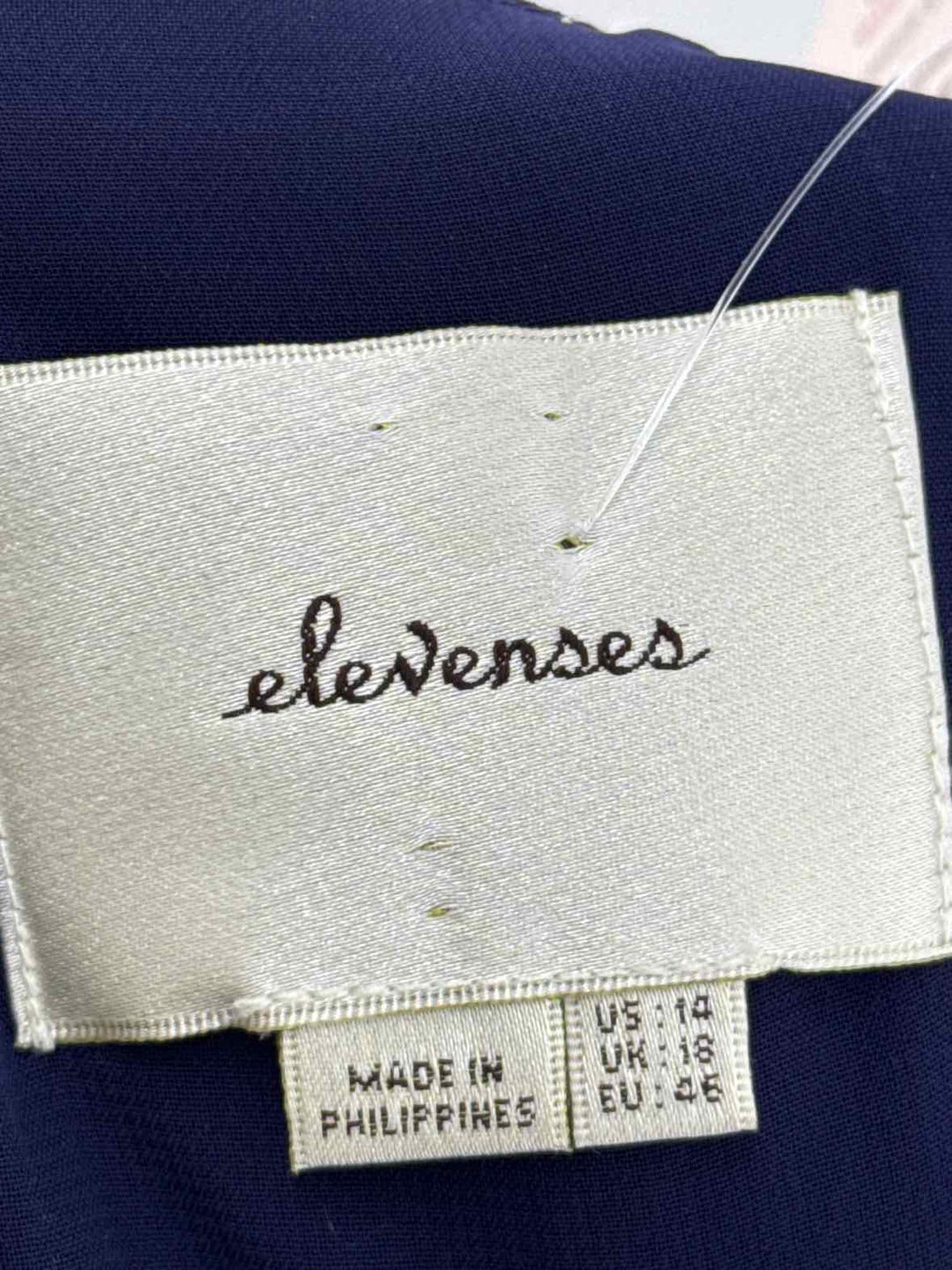 Size 14 ELEVENESS Navy Print Pants