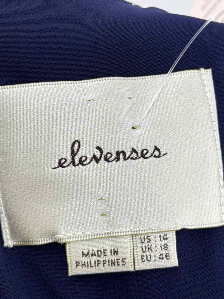 Size 14 ELEVENESS Navy Print Pants