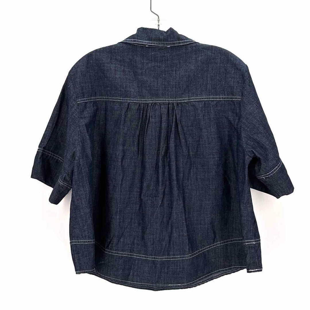 Size L Navy Denim Shirt