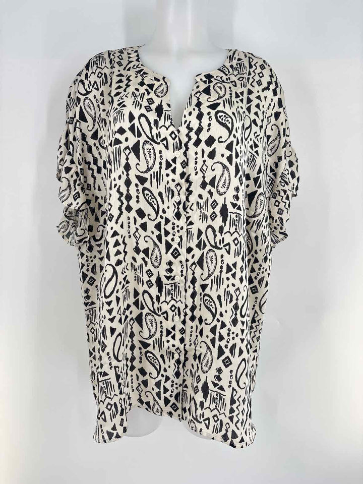 Size 3X PLEIONE Cream Shirt