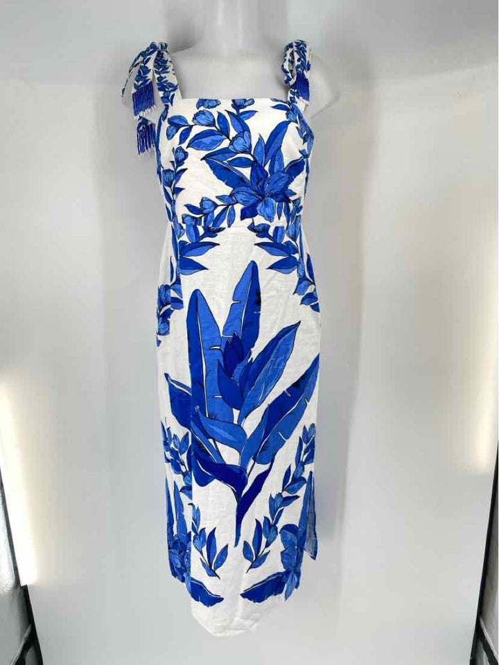 Size S CALYPSO Blue Print Dress