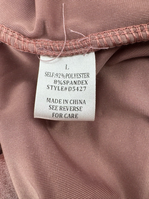 Size L SEE AND BE SEEN Mauve Velour Dress