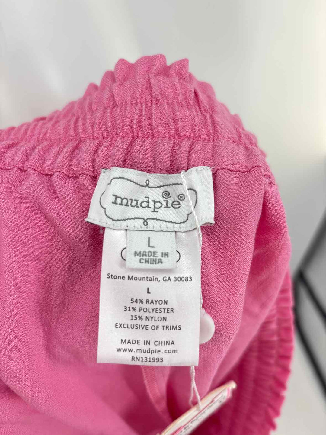 Size L Mud Pie Pink Shorts