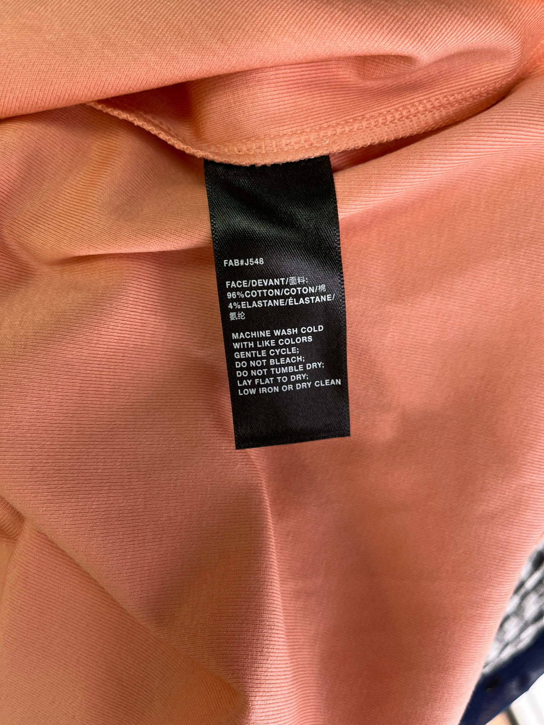 Size 1X LAFAYETTE Peach Cotton Shirt