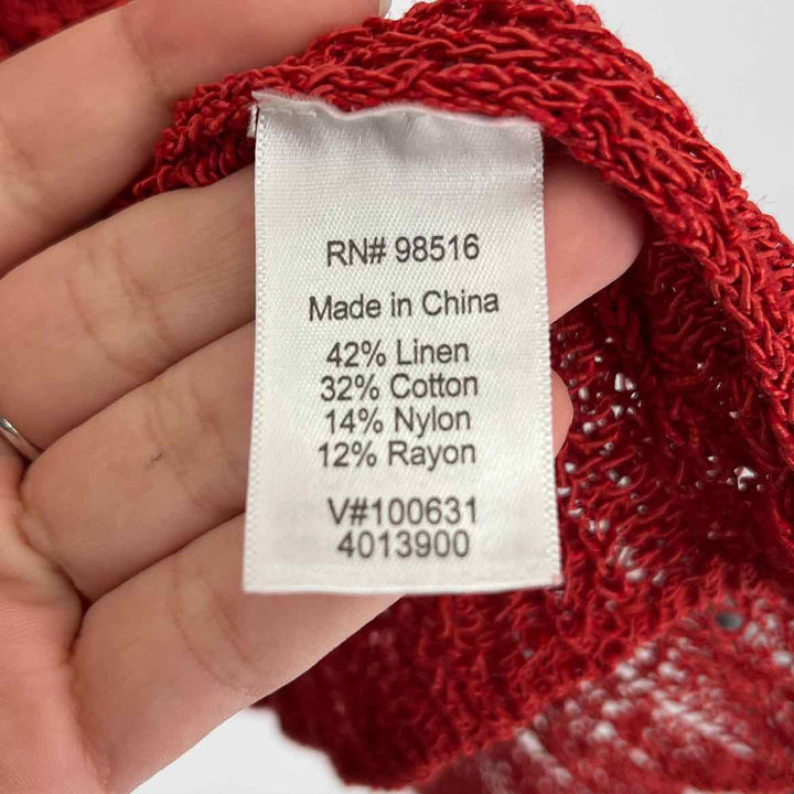 Size 2X Coldwater Creek Red Knit Sweater