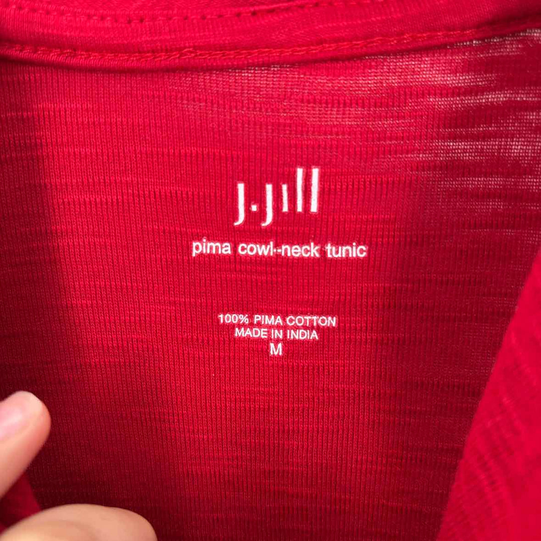 Size M J JILL Red Cotton Shirt