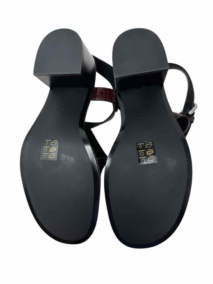 Shoe Size 39 RAG & BONE Burgundy Leather Sandals