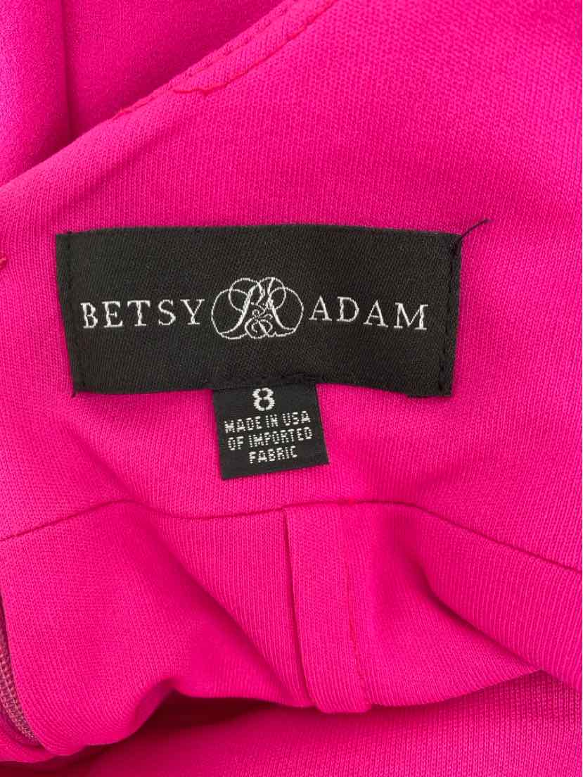 Size 8 BETSY ADAMS Fuschia Dress