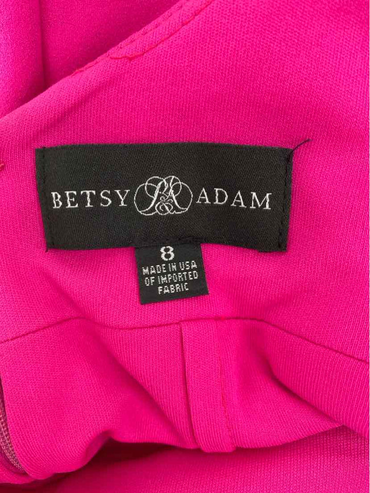 Size 8 BETSY ADAMS Fuschia Dress