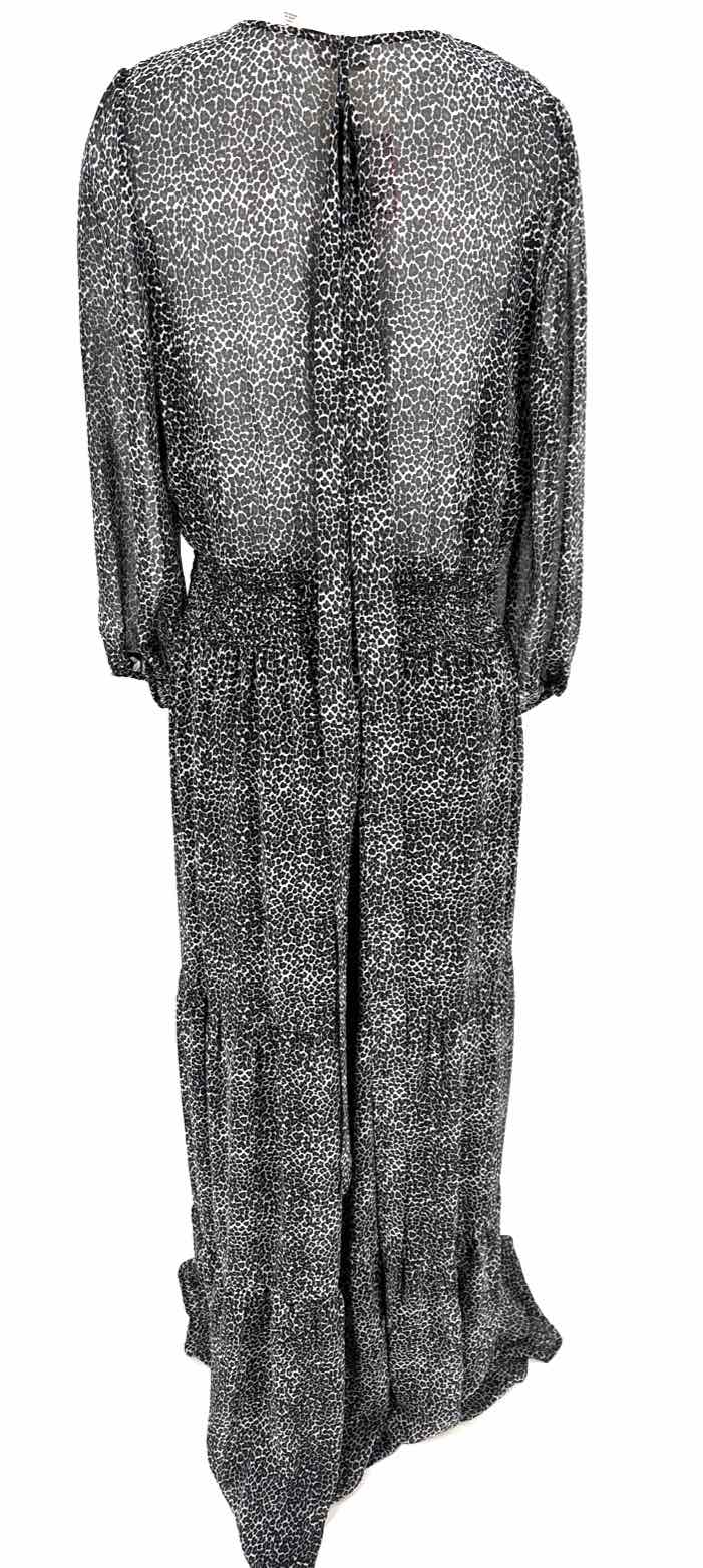 Size M EVA MENDES Black Print Dress