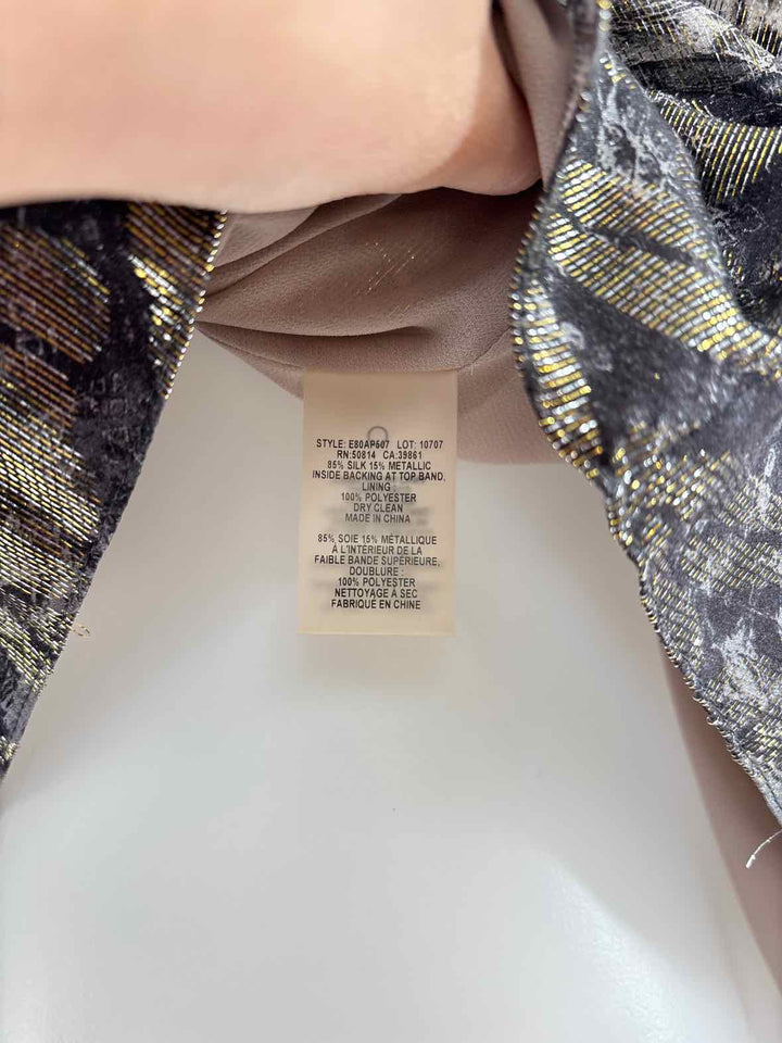 Size M ELIE TAHARI Silver Shirt