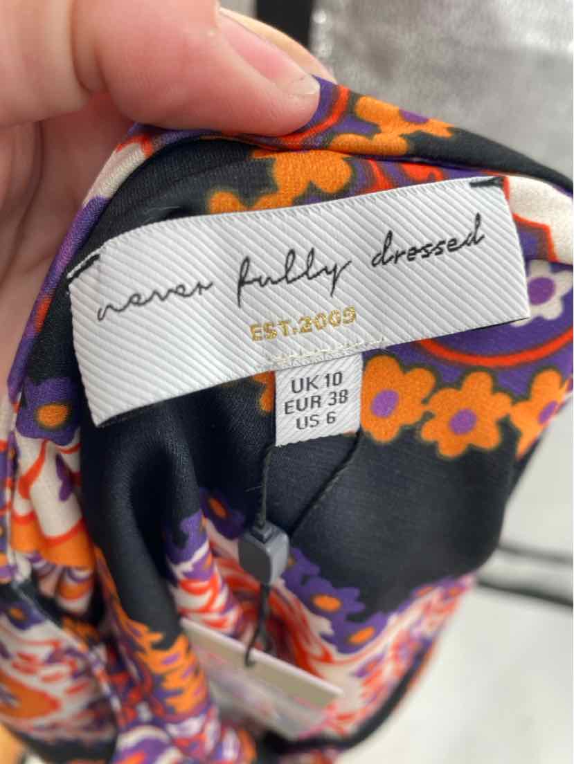 Size 6 Black Print Dress